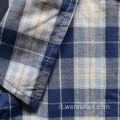 Camicia a maniche lunghe da uomo a quadri 100% cotone Camicie giornaliere